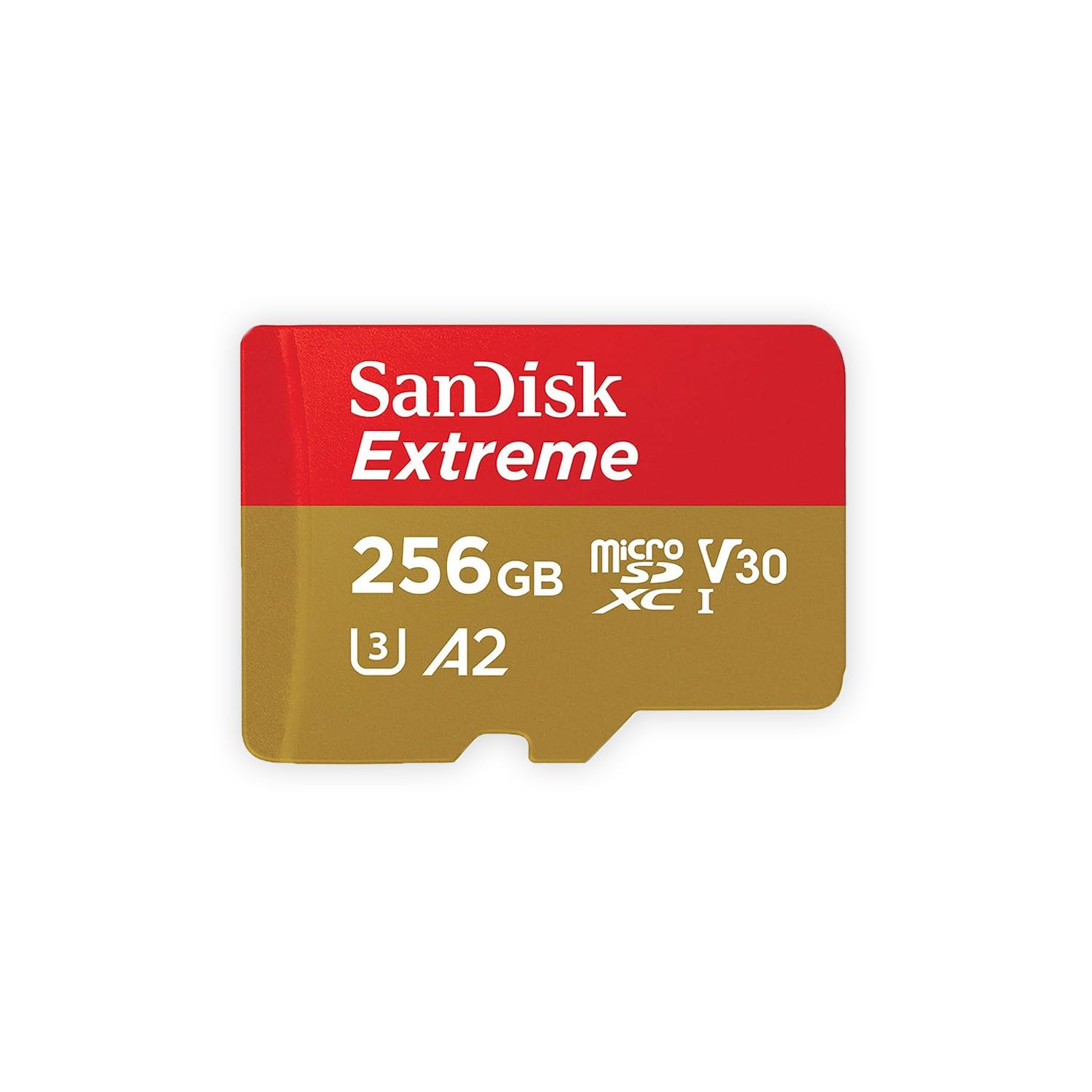 SanDisk 256GB Extreme MicroSDXC UHS-I Memory Card for Video Producers - C10, U3, V30, 4K, A2, Avid Certified - SDSQXA1-2