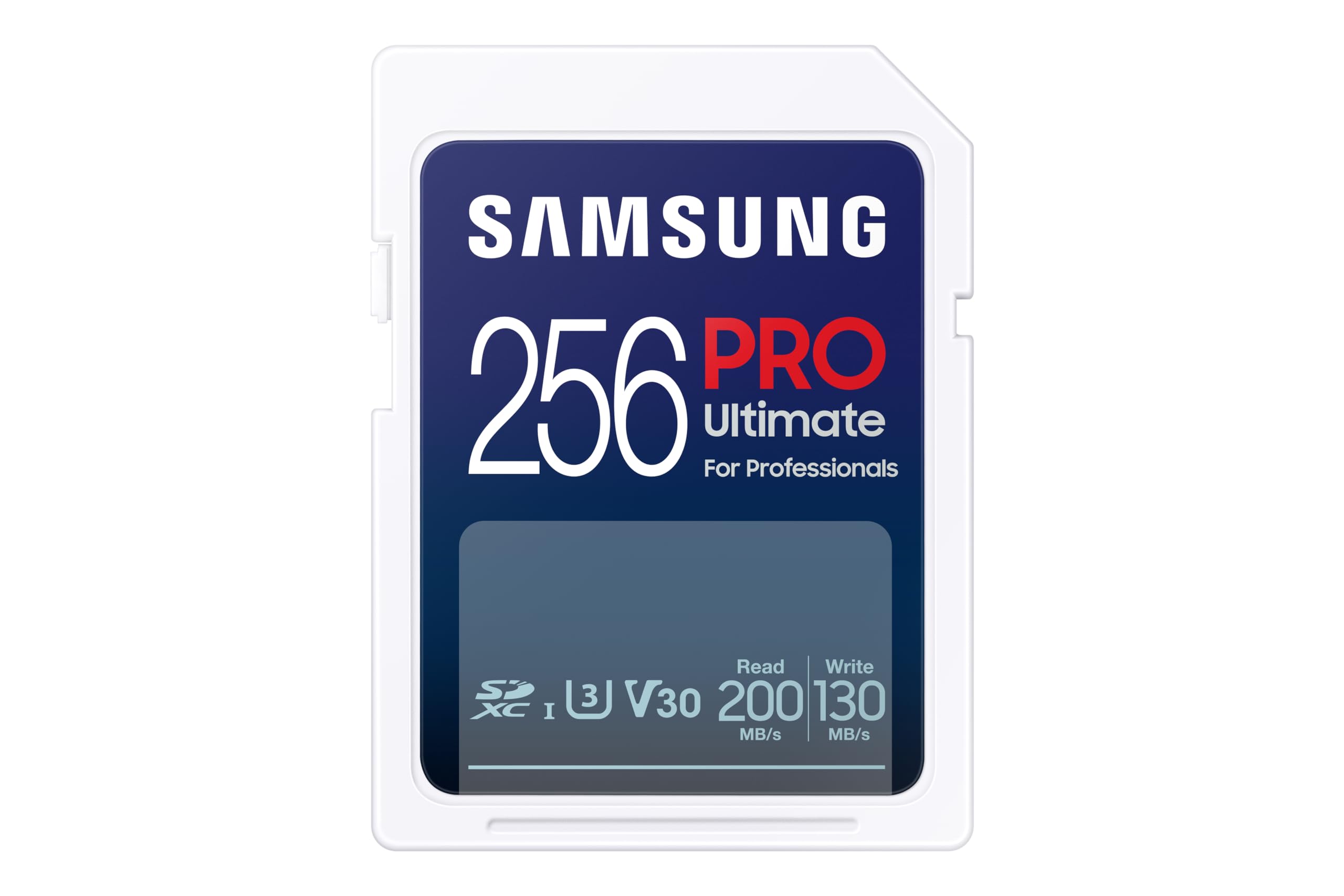 Samsung PRO Ultimate Full Size 256GB SDXC Memory Card, 200 MB/s Speed, 4K UHD Support, for DSLR & Mirrorless Cameras, PC